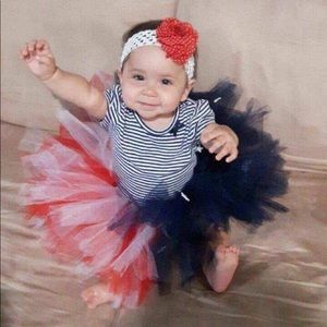 Custom made headband and tutu dress